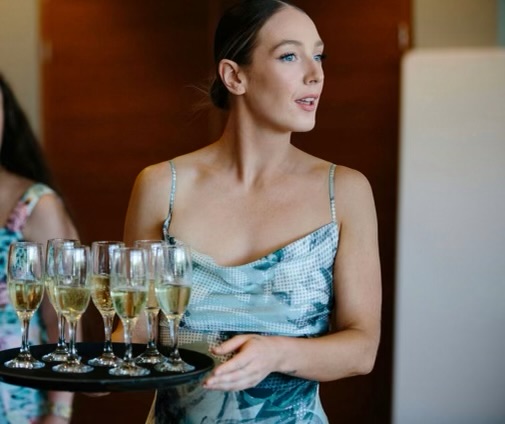 Champagne lined up and ready